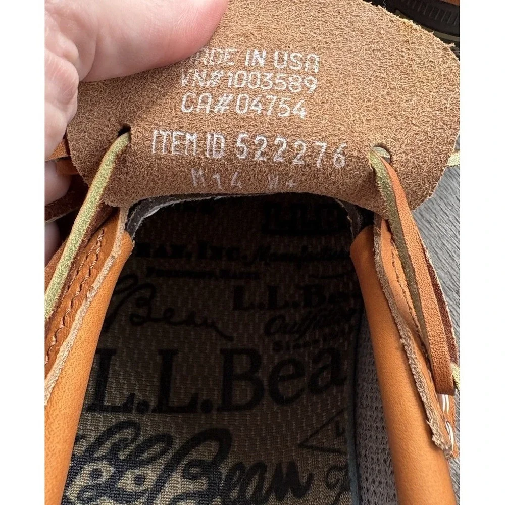 Bean Boots by LL‎ Bean Mens Sz 14 Low Rubber Moccasin Made In USA Outdoor Rain